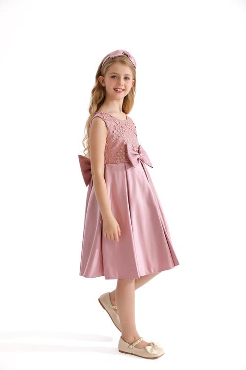 Tulleen Hampton Double Bow Dress In Pink