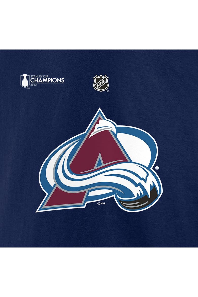 Men's Fanatics Branded Nathan MacKinnon Navy Colorado Avalanche 2022 Stanley Cup Champions Big & Tall Name & Number T-Shirt, Alternate, color, Navy