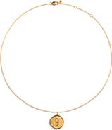Monica Vinader Initial Stamp Pendant Necklace