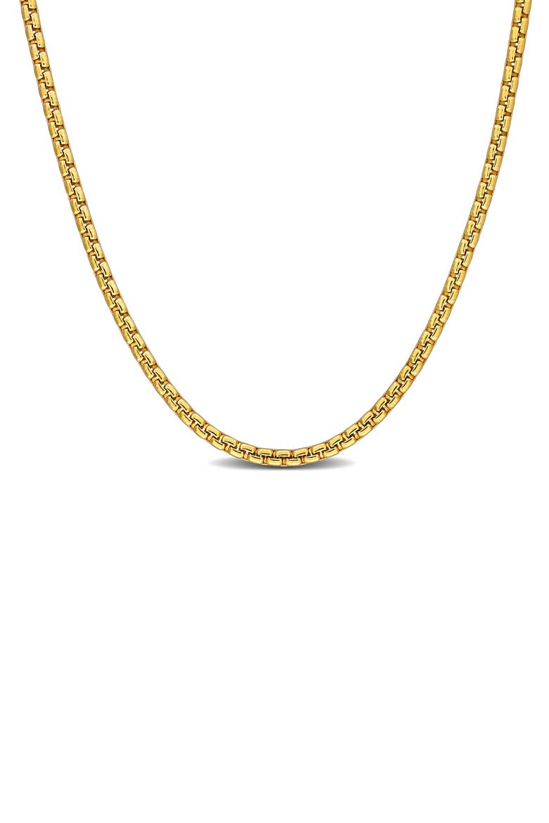 Box Link Chain Necklace, 1.10mm, Main, color, GOLD