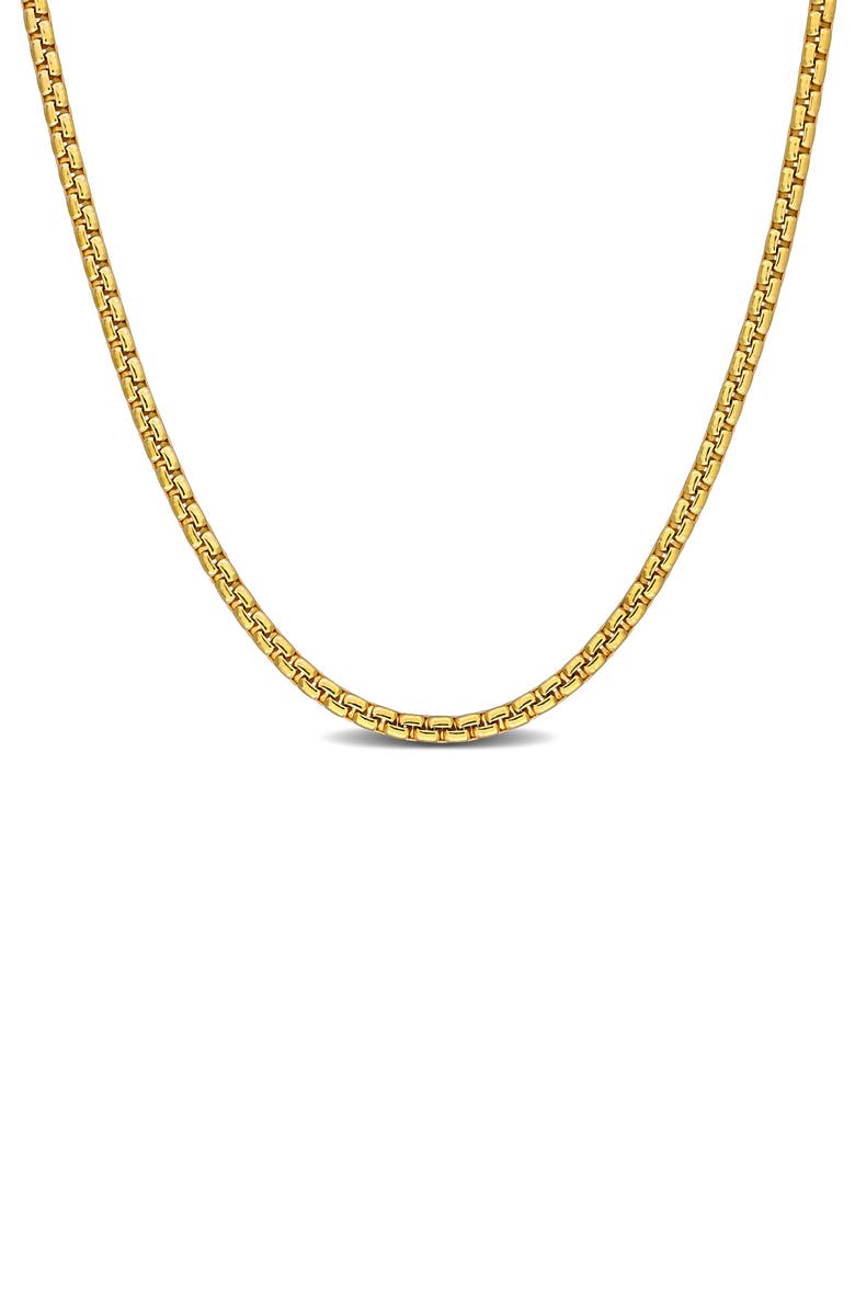 DELMAR Box Link Chain Necklace, 1.10mm, Main, color, 