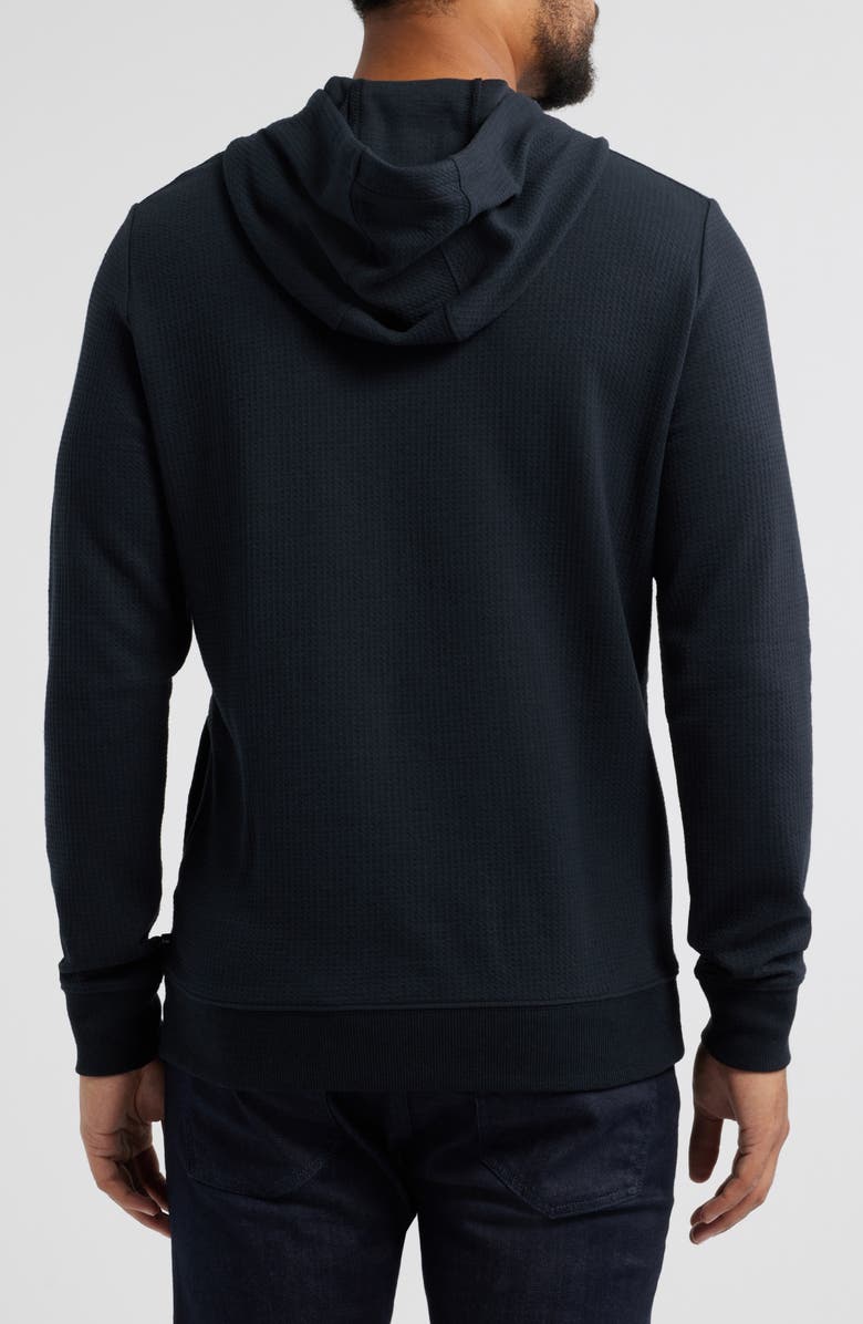 TravisMathew Cloud Waffle Knit Hoodie, Alternate, color, Black