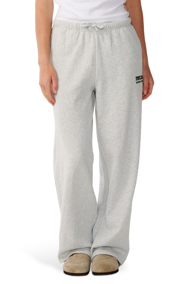 Surf Puff Wide Leg Sweatpants, Main, color, GREY MARLE/ BLACK
