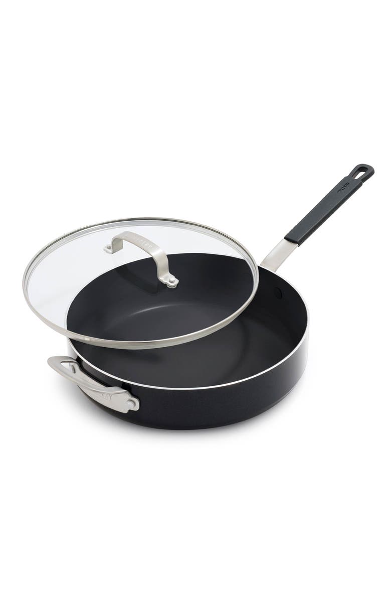GreenPan x Bobby Flay Professional Ceramic Nonstick 4.5-Quart Sauté Pan with Lid, Main, color, Black