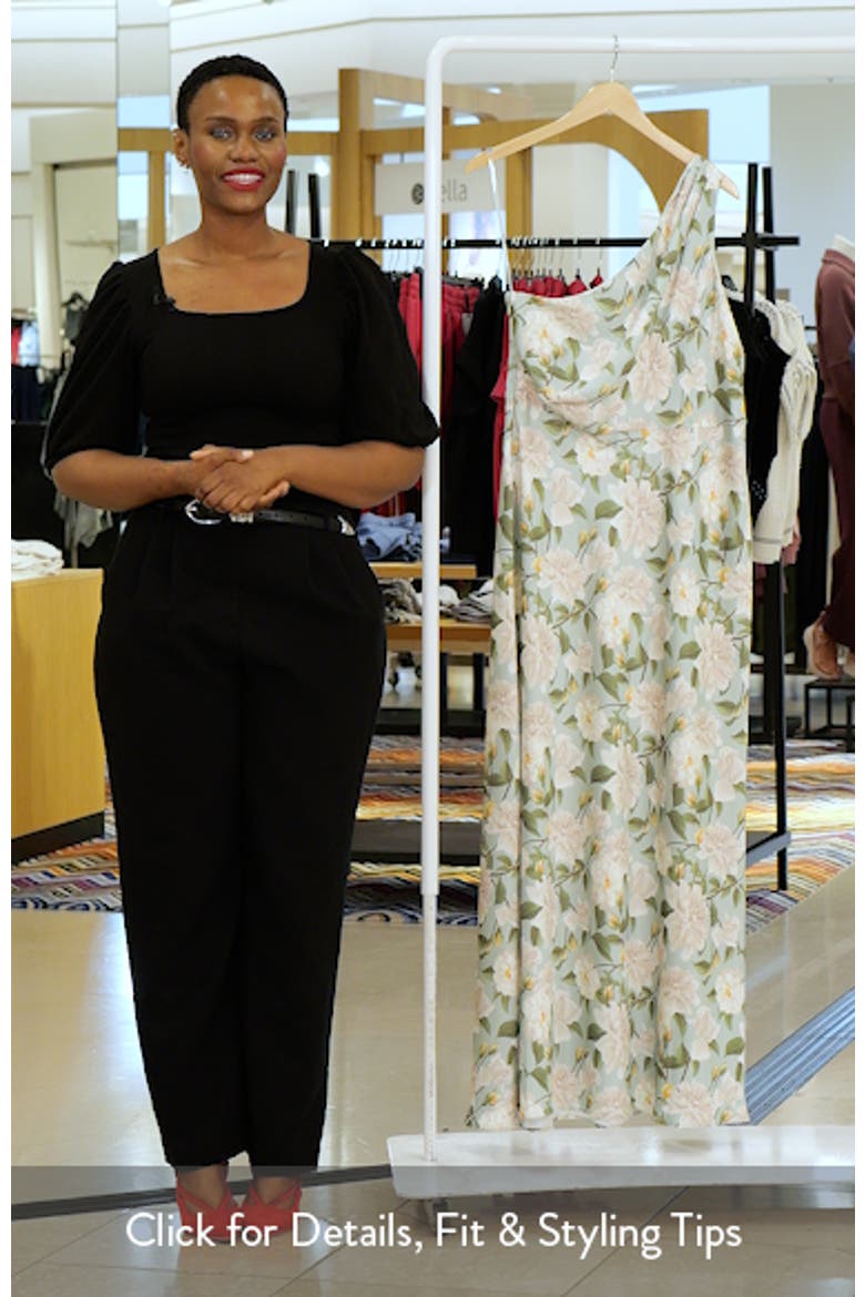 Delphine Floral One-Shoulder Gown video