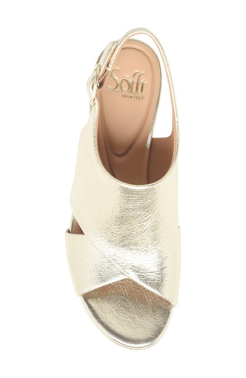 Söfft Liv Slingback Platform Sandal In Platino