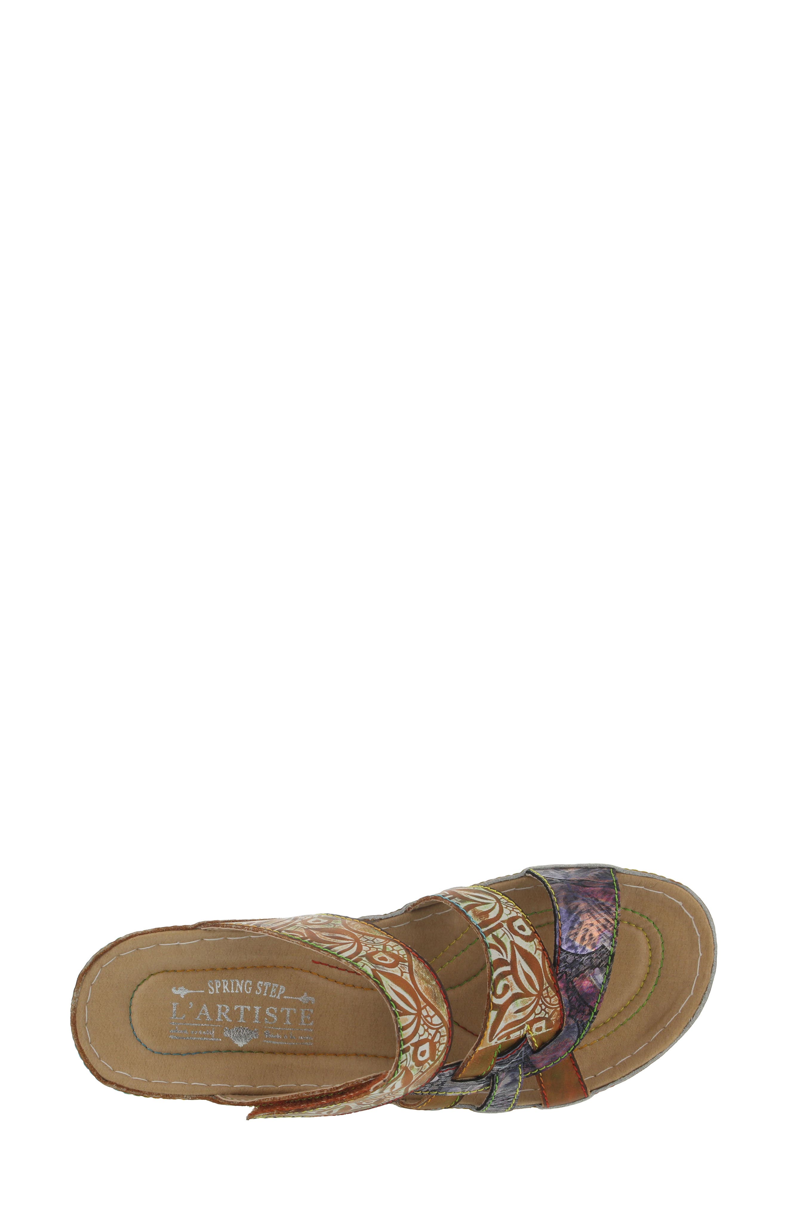 L'Artiste Caiman Sandal, Alternate, color, CAMEL LEATHER