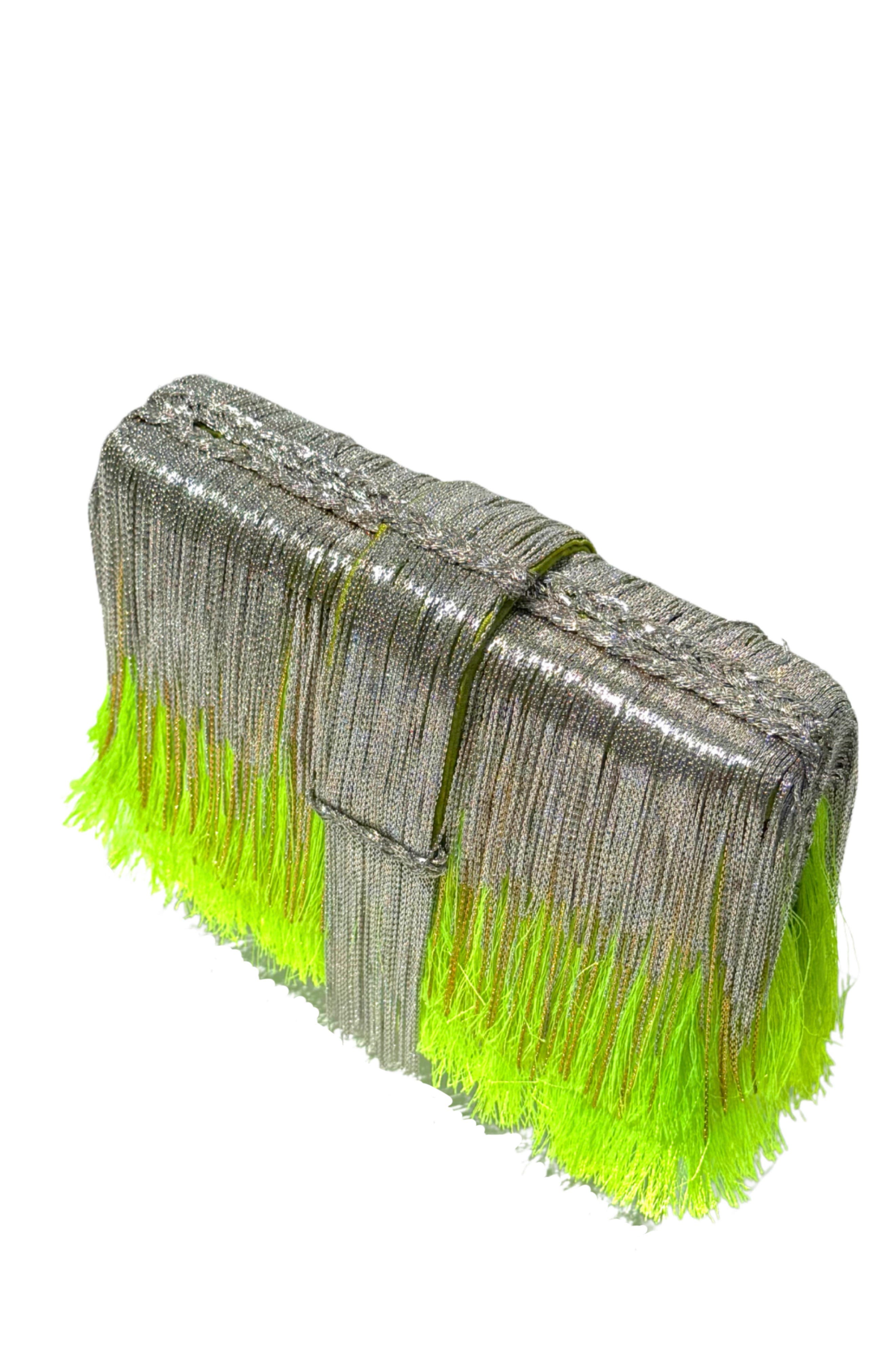 Tassel Ombre Clutch, Alternate, color, Mojito
