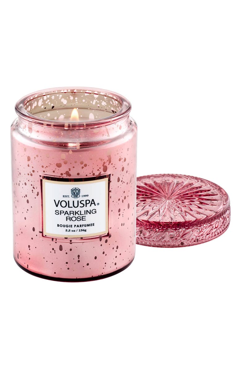 Voluspa Sparkling Rose Small Jar Candle, Alternate, color, 