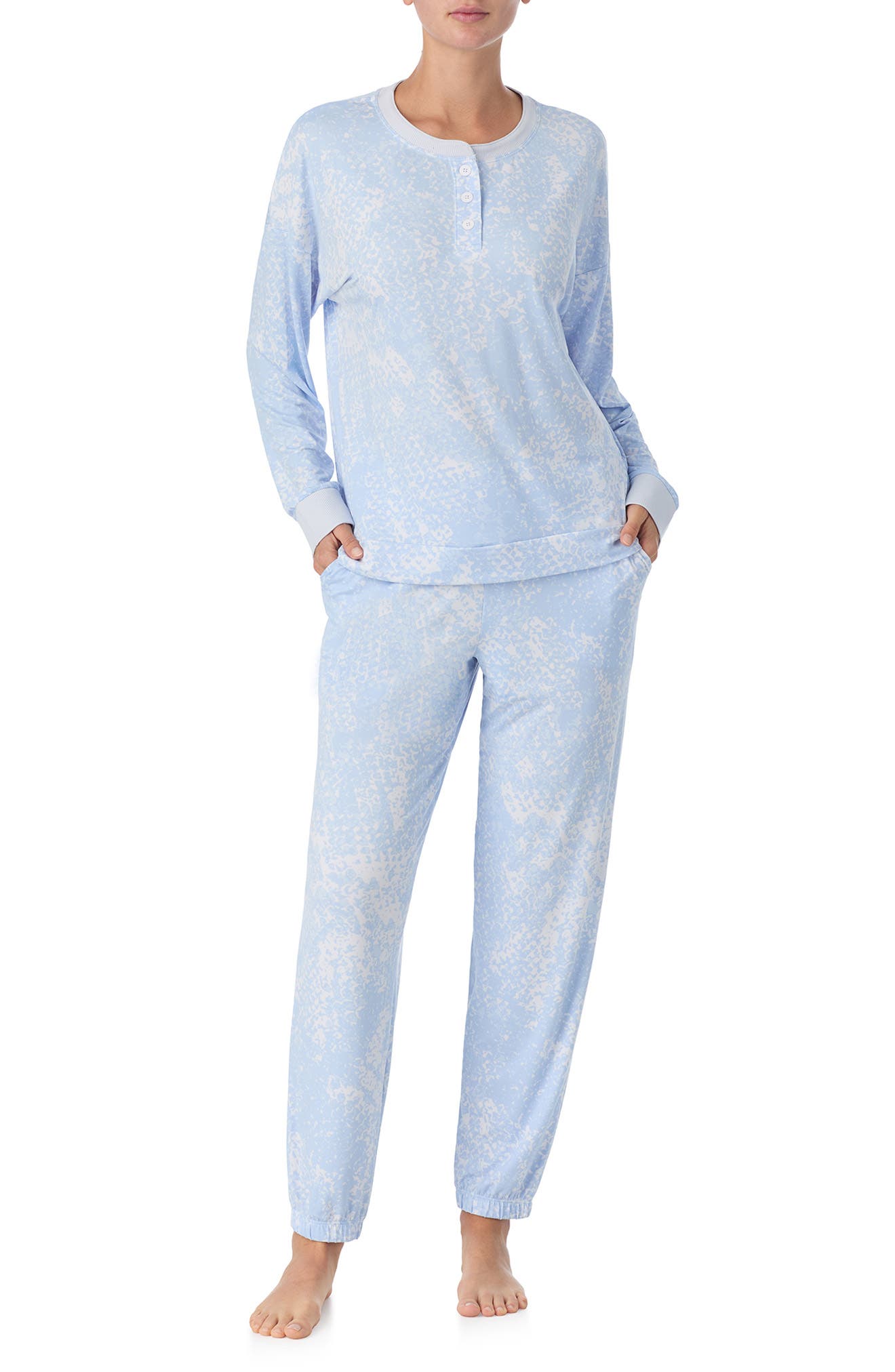 DKNY Print Henley Pajamas