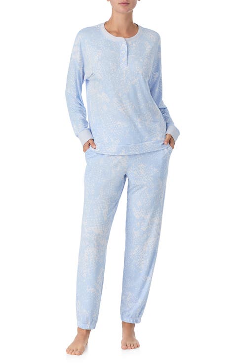 Print Henley Pajamas