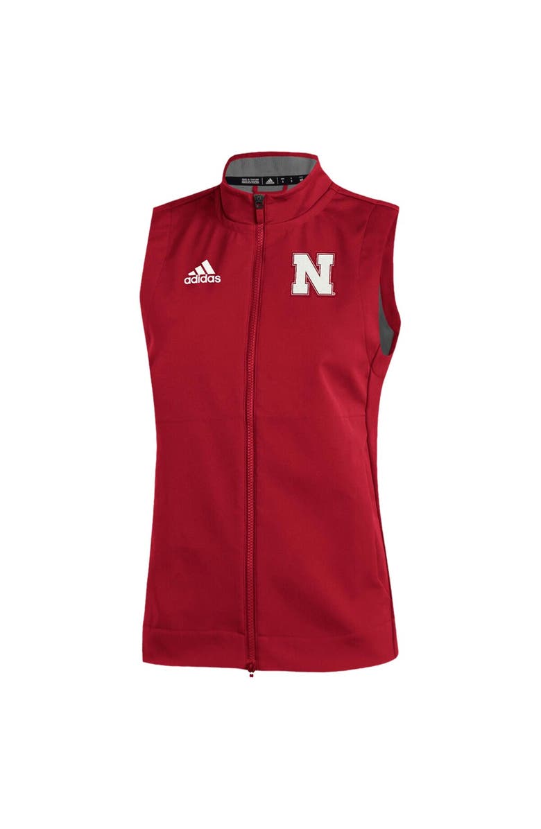 adidas Men's adidas Scarlet Nebraska Huskers Game Mode Full-Zip Vest, Alternate, color, 