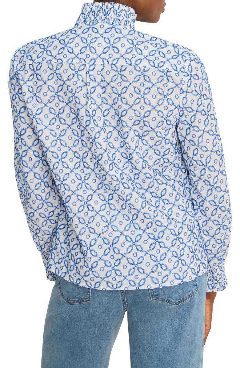NIC+ZOE Embroidered Tile Shirt, Alternate, color, Blue Multi