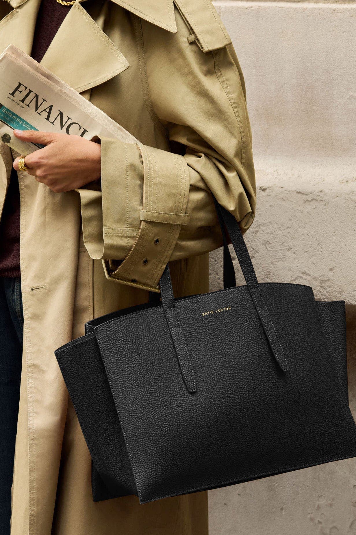 Katie Loxton Tabi Large Tote Bag, Alternate, color, Black