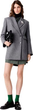 maje Mid-length wool blend coat