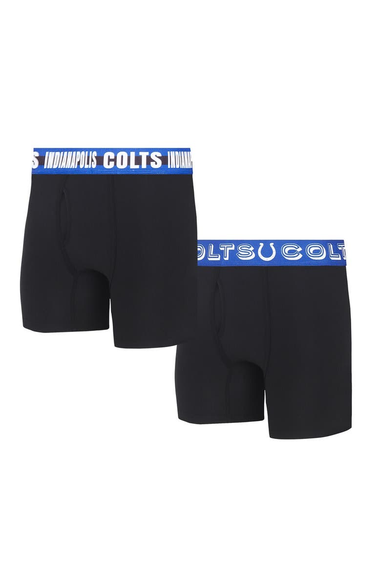 CONCEPTS SPORT Men's Concepts Sport Indianapolis Colts Gauge Knit Boxer Brief Two-Pack, Main, color,
