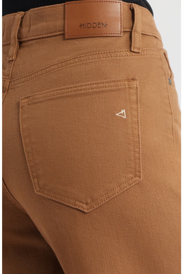High Waist Relaxed Straight Leg Dad Jeans, Alternate, color, RUST