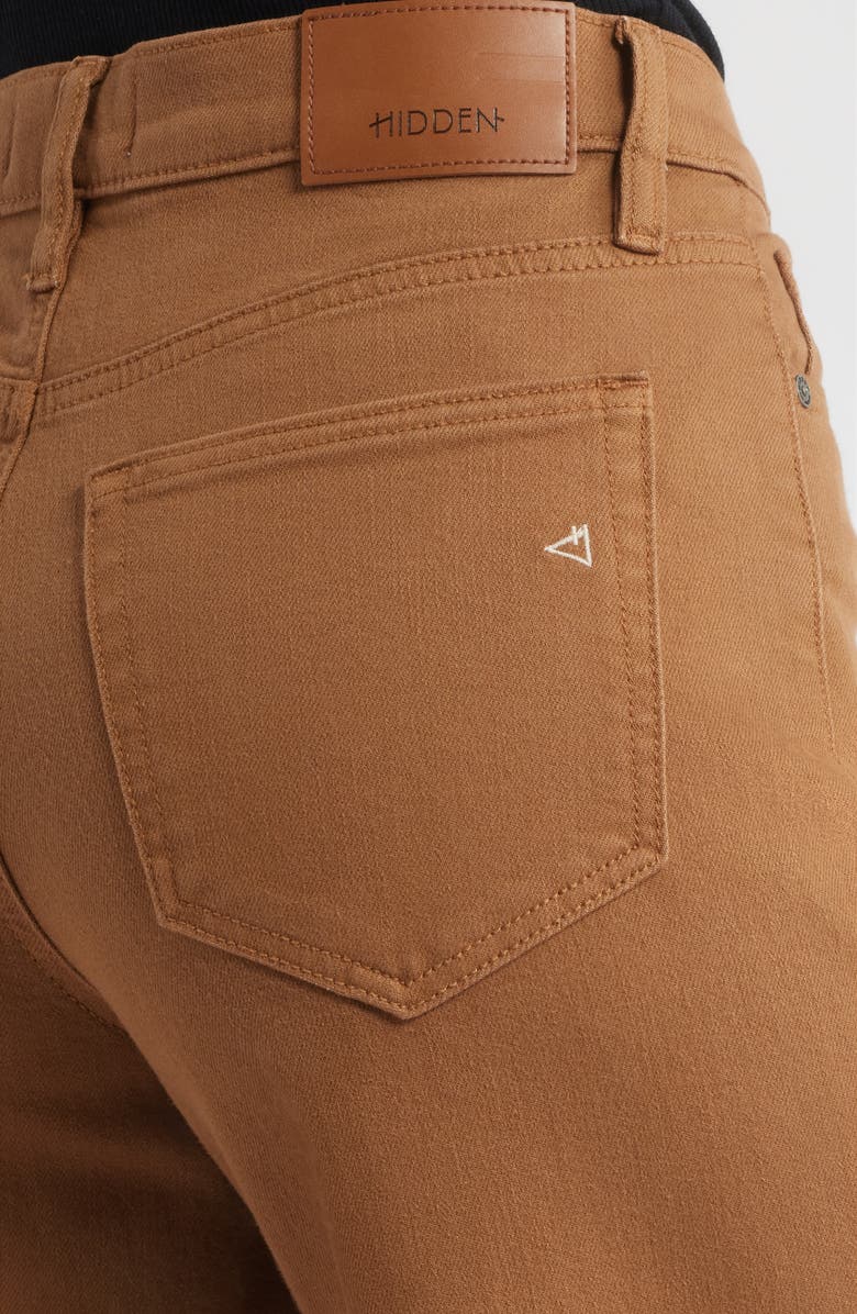 HIDDEN JEANS High Waist Relaxed Straight Leg Dad Jeans, Alternate, color, Rust