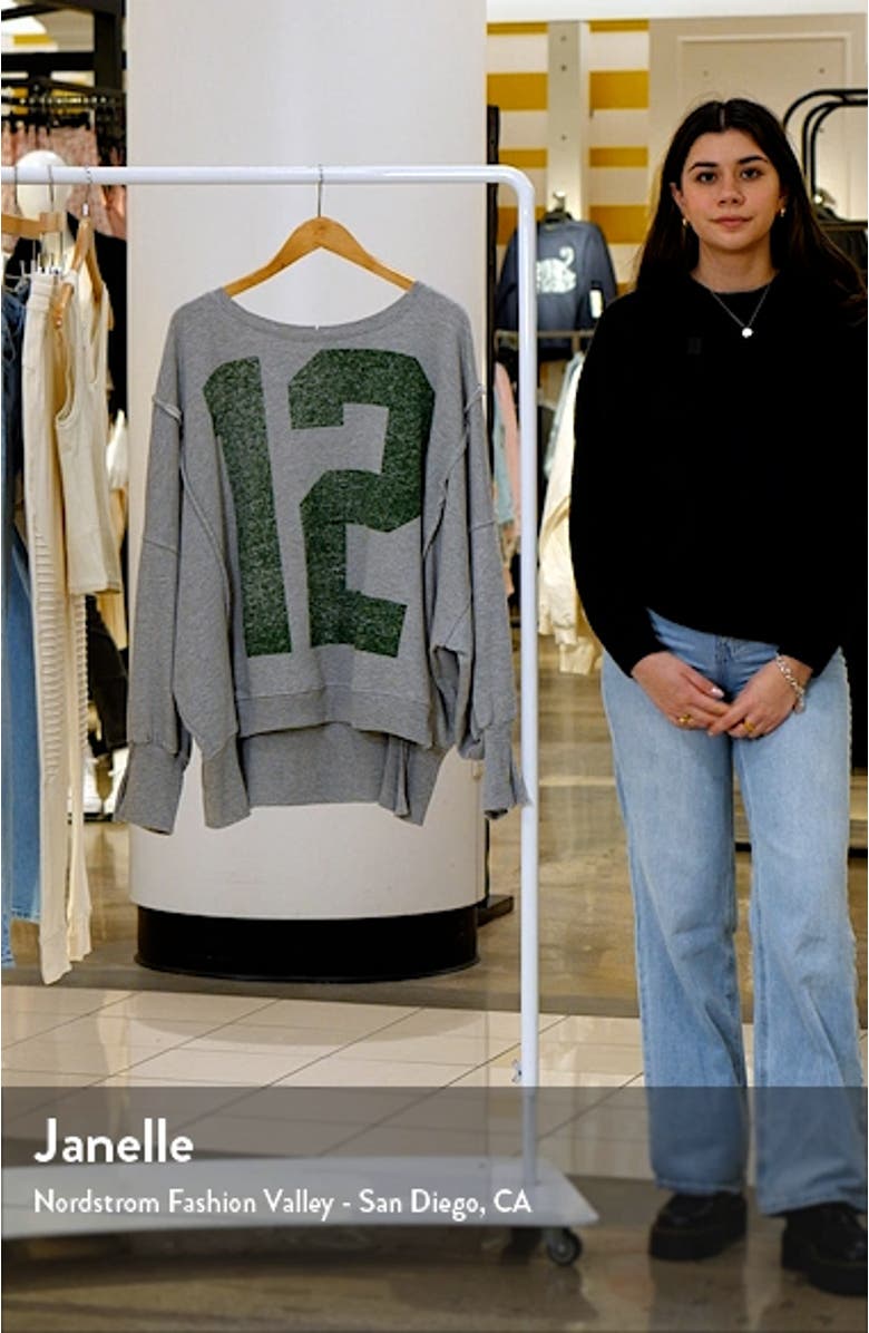 Camden Oversize Cotton Blend Graphic Sweatshirt, sales video thumbnail