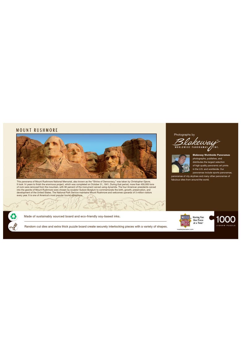 Mount Rushmore 1000pc Panoramic Puzzle, Alternate, color, Multicolor