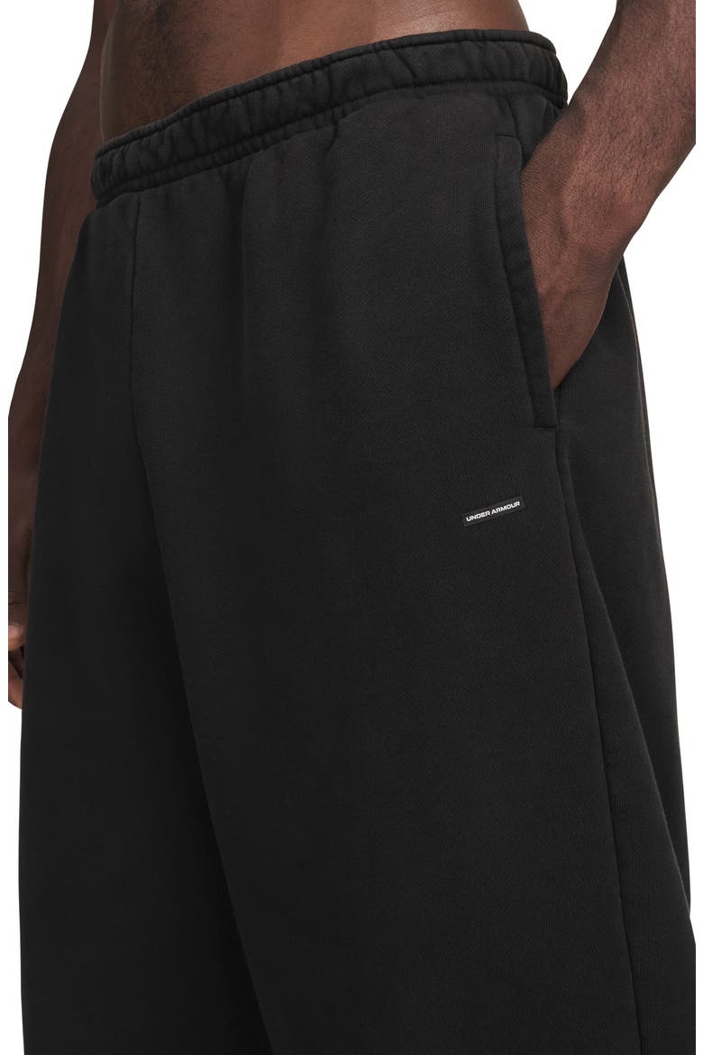 Icon Heavyweight Fleece Washed Sweatpants, Alternate, color, ULTIMATE BLACK/ WHITE
