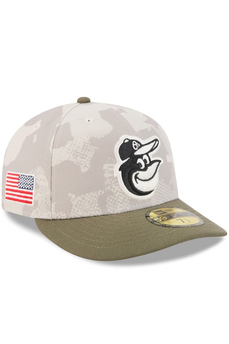 Men's New Era Light Beige/Olive Baltimore Orioles 2025 Armed Forces Day 59FIFTY Fitted Hat, Main, color, Light Beige