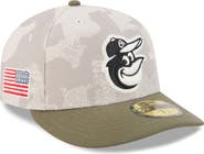 New Era Men's New Era Light Beige/Olive Baltimore Orioles 2025 Armed Forces Day 59FIFTY Fitted Hat