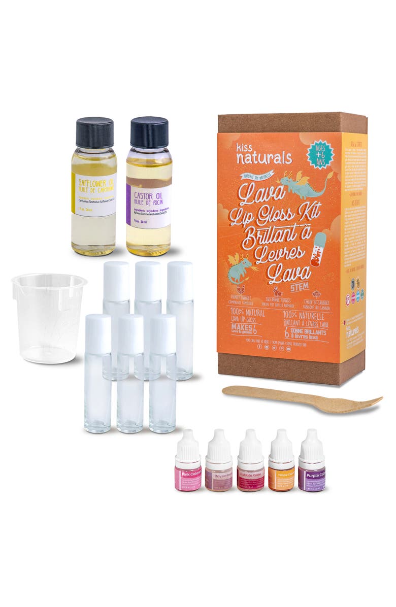 Kiss Naturals Diy Lava Lip Gloss Craft Kit for Kids, Alternate, color, Multicolored