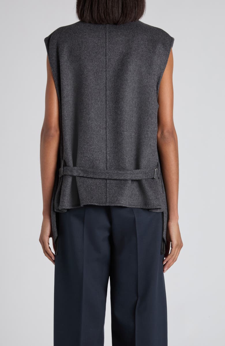 Bottega Veneta Layered Double Face Wool Vest, Alternate, color, 1307 Charcoal Melange