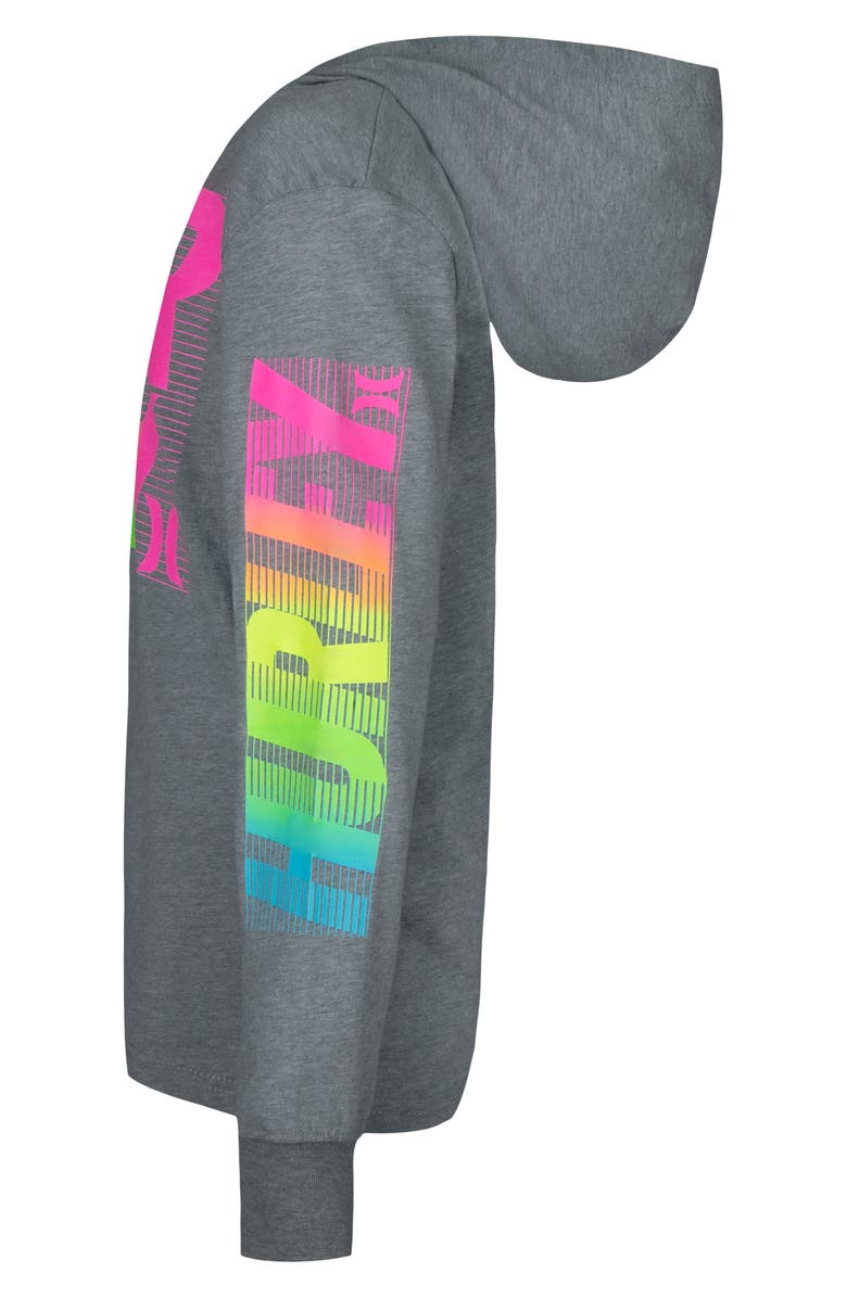 Hurley Kids' Moto Stack Pullover Hoodie, Alternate, color, 042Dk Grey