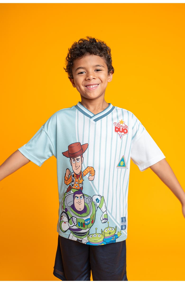 Disney Pixar Athletic T-Shirt, Main, color, Light Blue Woody Buzz