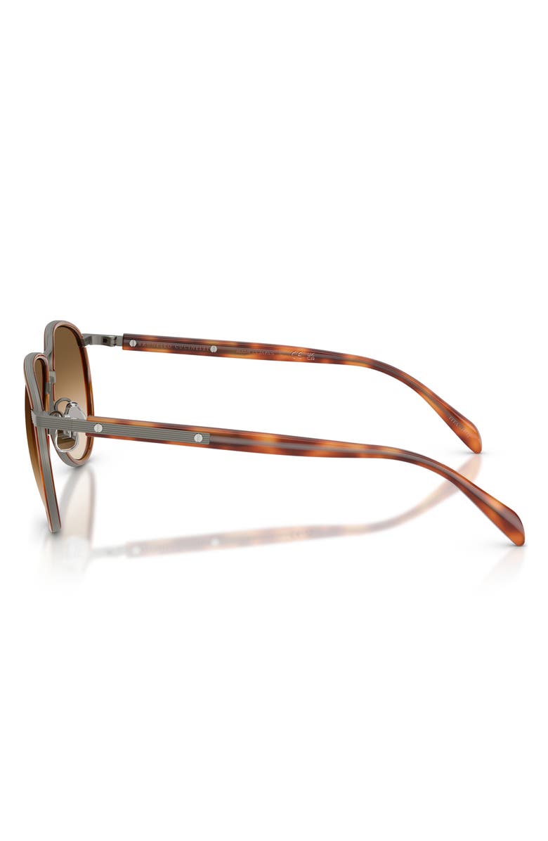 Brunello Cucinelli Apheleion 57mm Gradient Pilot Sunglasses, Alternate, color, Pewter