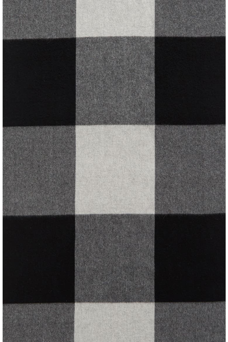 Plaid Cashmere Wrap, Alternate, color, BLACK COMBO