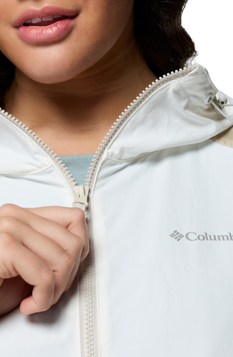 Columbia Spire Valley Water Repellent Windbreaker, Alternate, color, Dark Stone/ Sea Salt/ Fossil