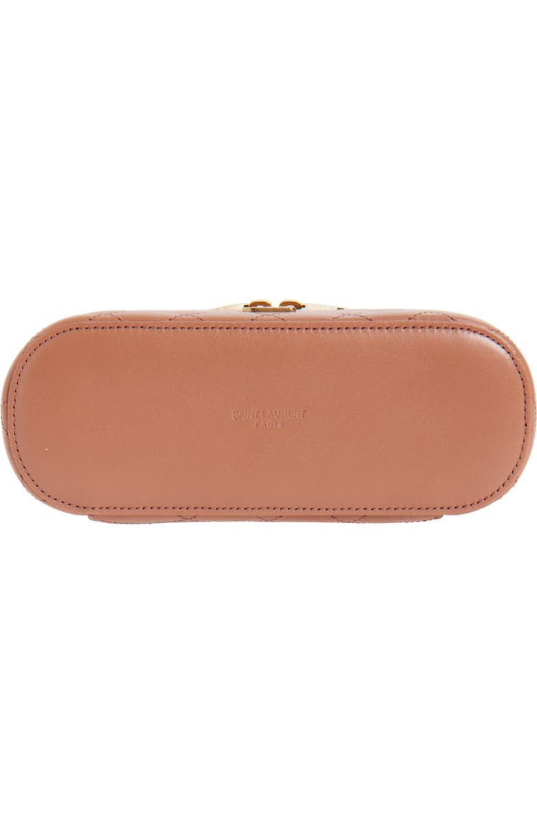 Saint Laurent Mini Gaby Quilted Leather Vanity Case, Alternate, color, Barely Pink