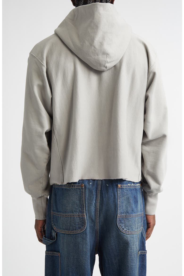 Décortiqué Logo Raw Cut French Terry Hoodie, Alternate, color, DOVE