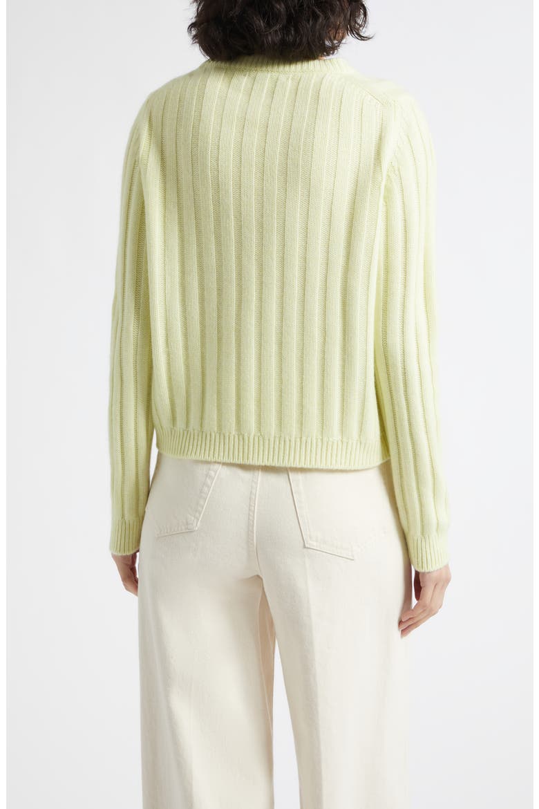 Lecht Cashmere Rib Crewneck Sweater, Alternate, color, CITRON