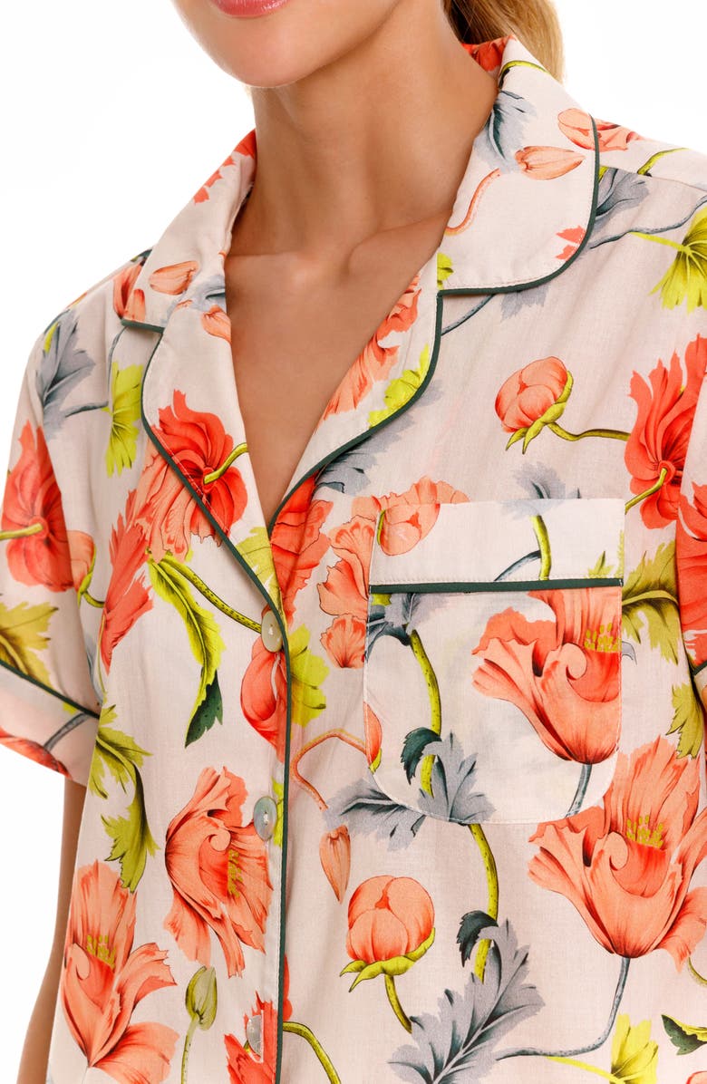 The Lazy Poet Nina Floral Cotton Short Pajamas, Alternate, color,