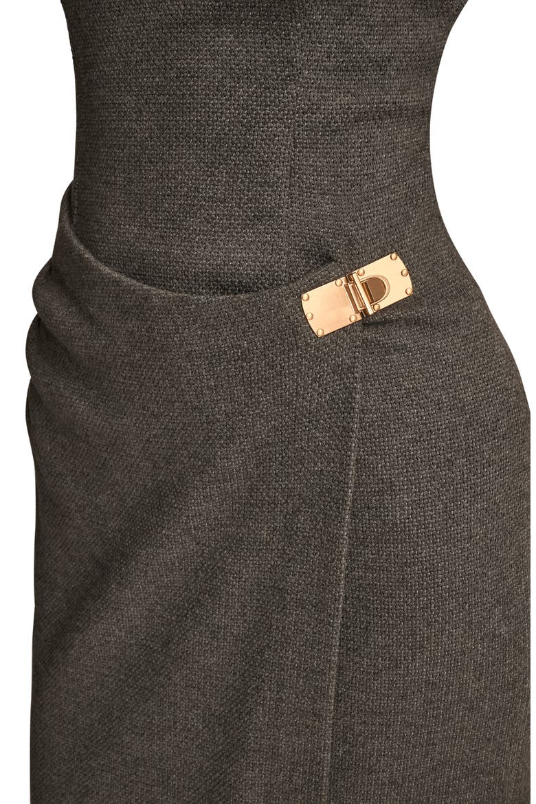 Sleeveless Sheath Dress, Alternate, color, CHARCOAL