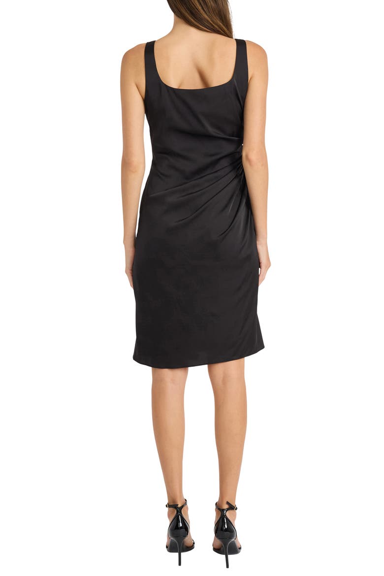 Side Ruched Cocktail Dress, Alternate, color, BLACK