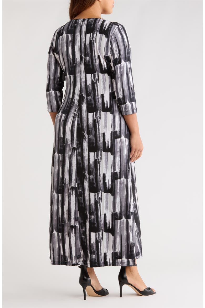 Wrap Front Knit Maxi Dress, Alternate, color, BRUSHSTROKE