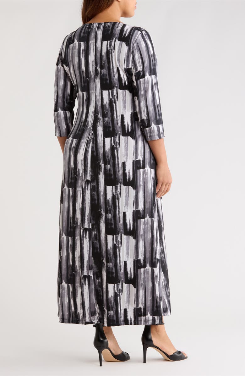 Vikki Vi Wrap Front Knit Maxi Dress, Alternate, color, Brushstroke