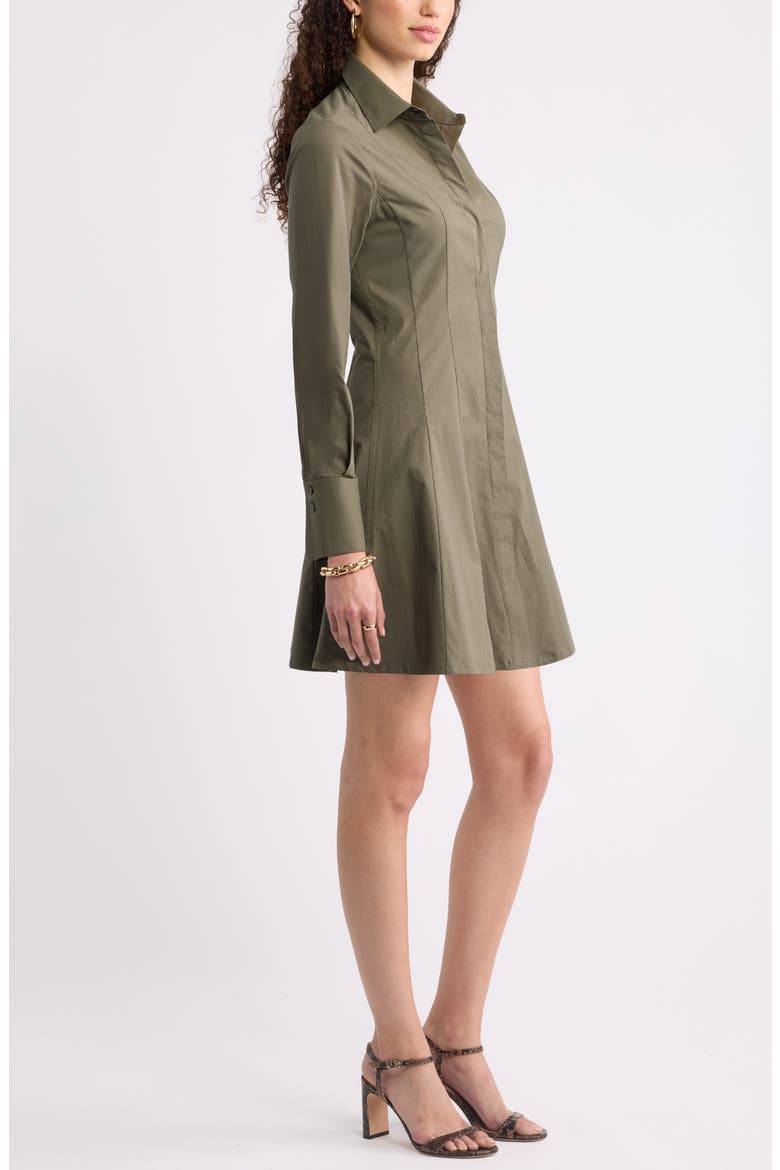 Seamed Minidress, Alternate, color, OLIVE SARMA