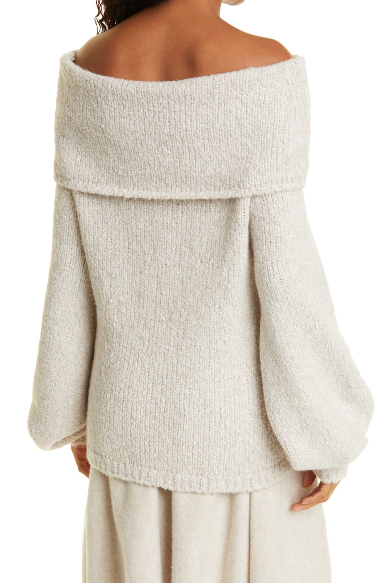 Camuto Off the Shoulder Wool & Cashmere Blend Sweater, Alternate, color, 282HPO-H PEARL OAT