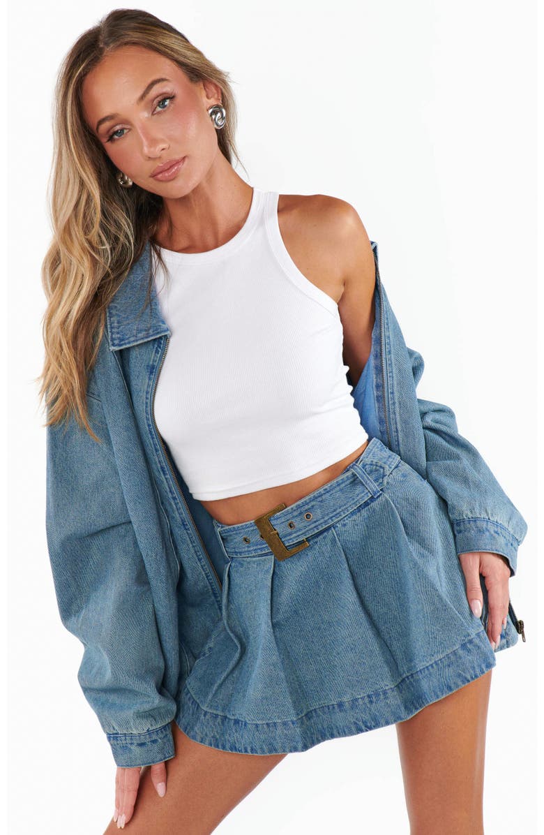 Show Me Your Mumu Carter Bomber Jacket, Alternate, color, Ozone Indigo
