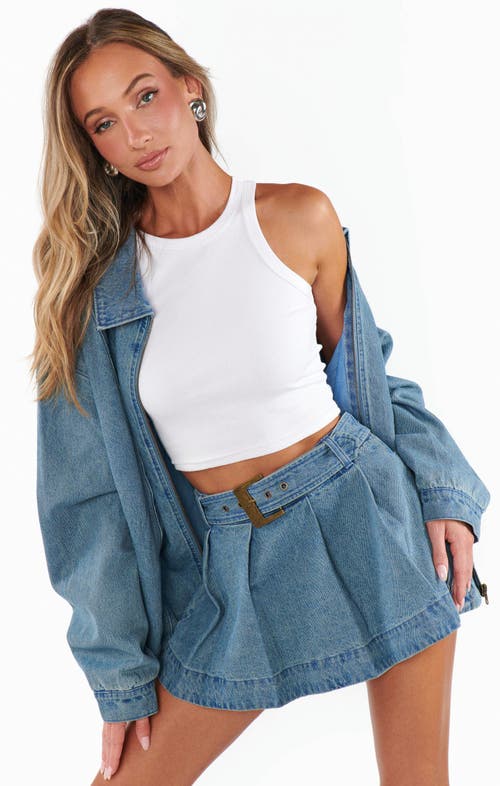 Show Me Your Mumu Carter Bomber Jacket In Blue