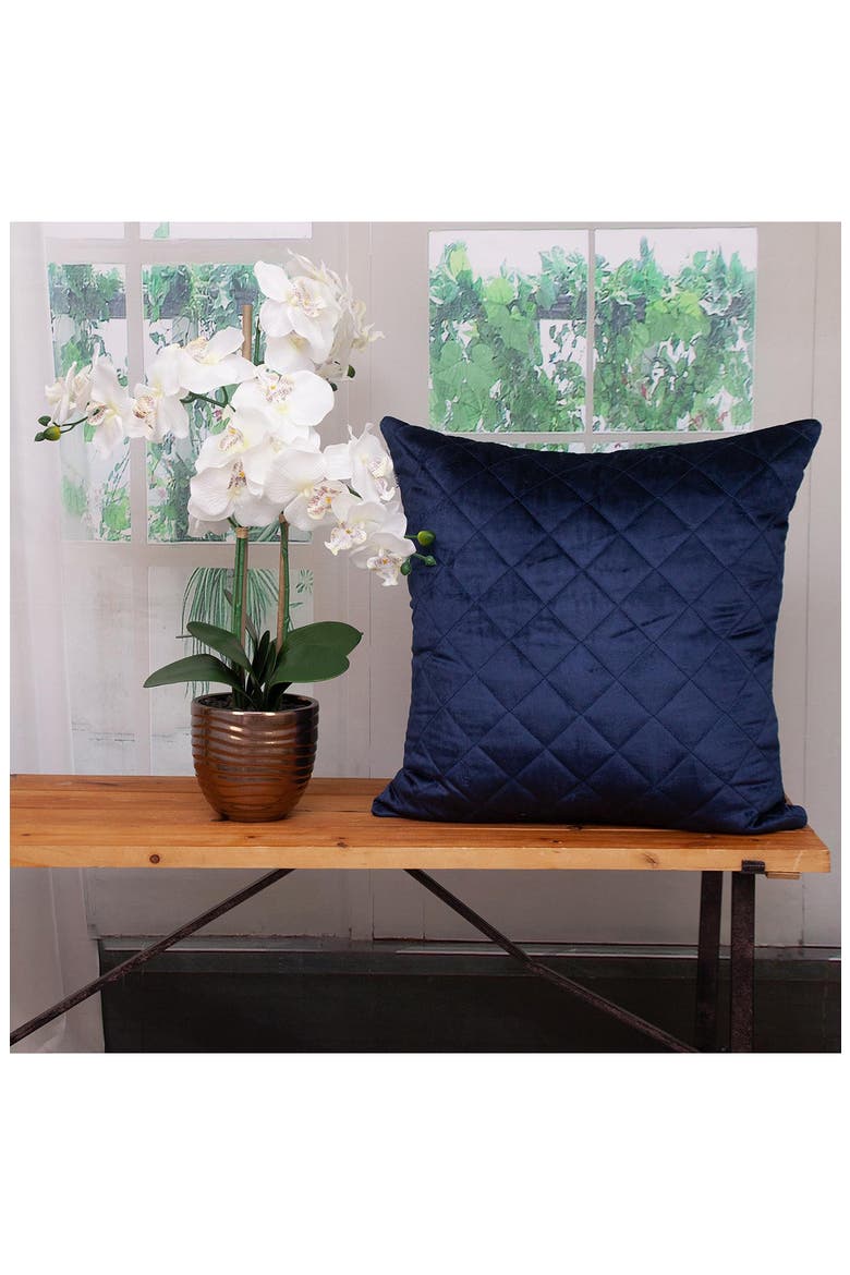 Milo Quilted Throw Pillow, Alternate, color, NAVY