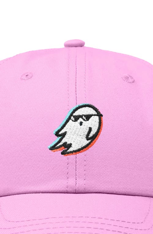 Dalix Ghost Life Embroidered Casual Cap In Light Pink