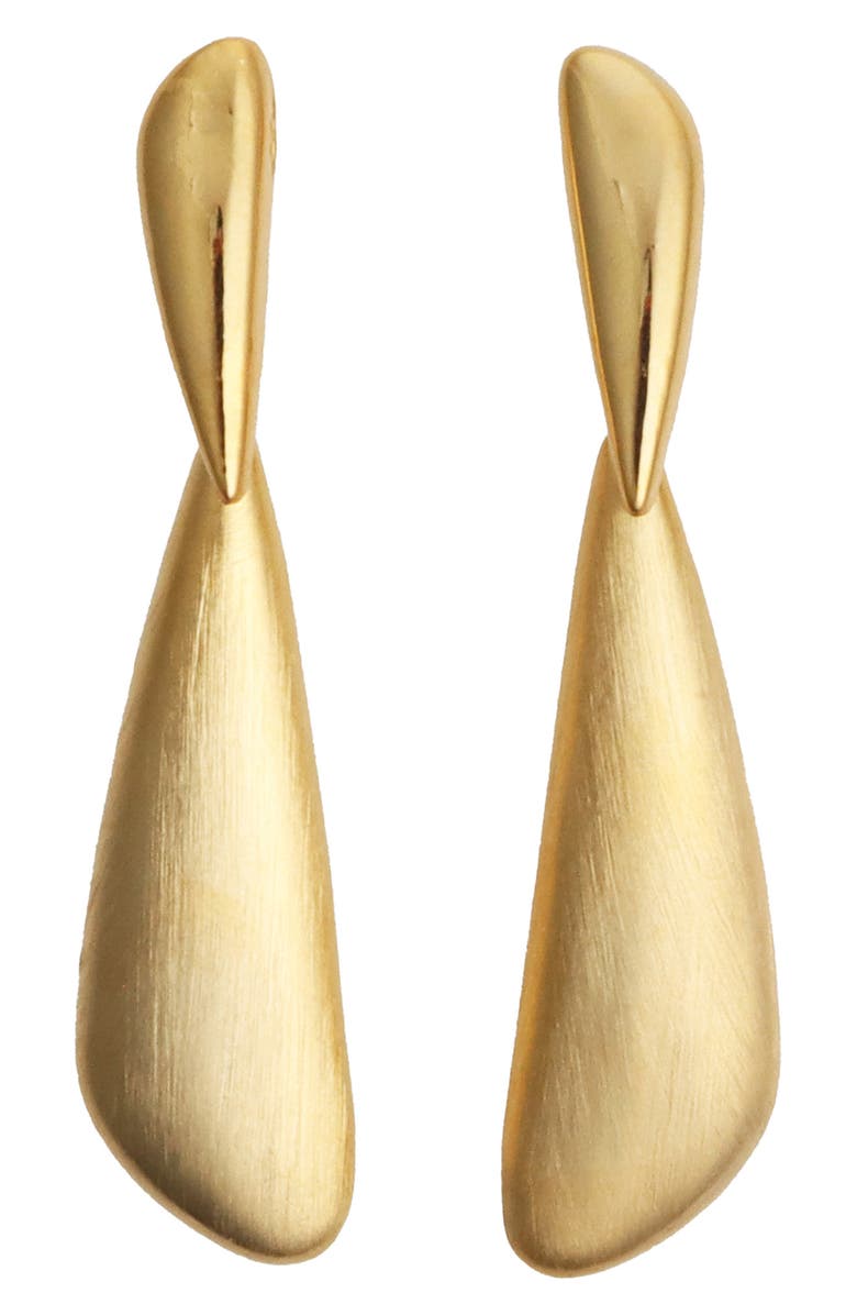 Panacea Brushed Triangle Linear Drop Earrings, Main, color,