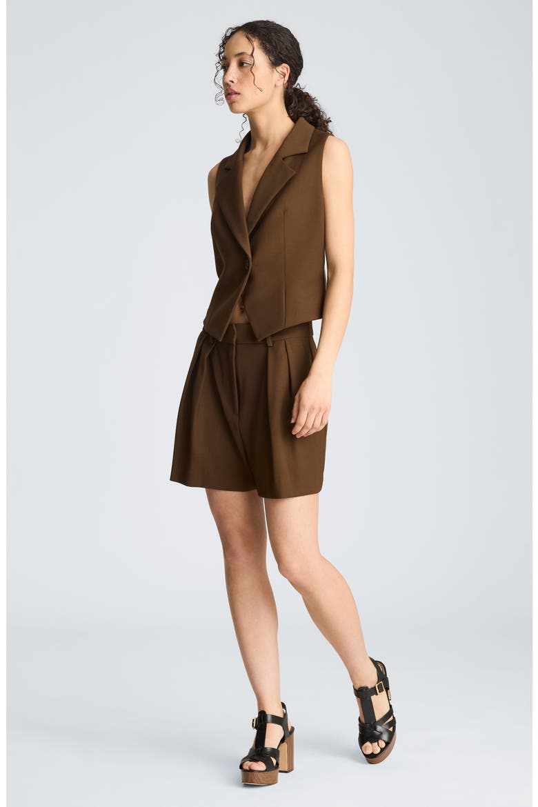 Notch Collar Vest, Alternate, color, BRUNETTE
